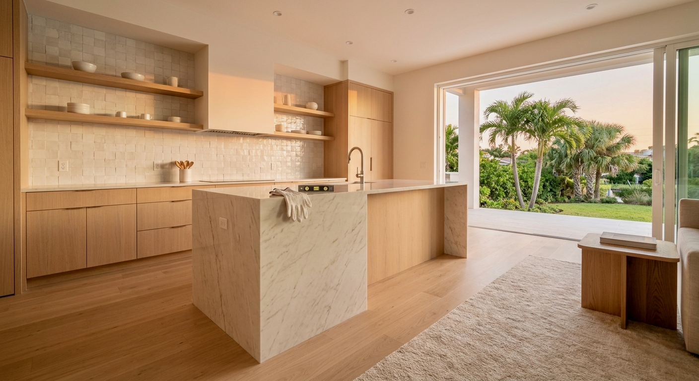 Coastal contemporary home renovation in Sarasota Florida